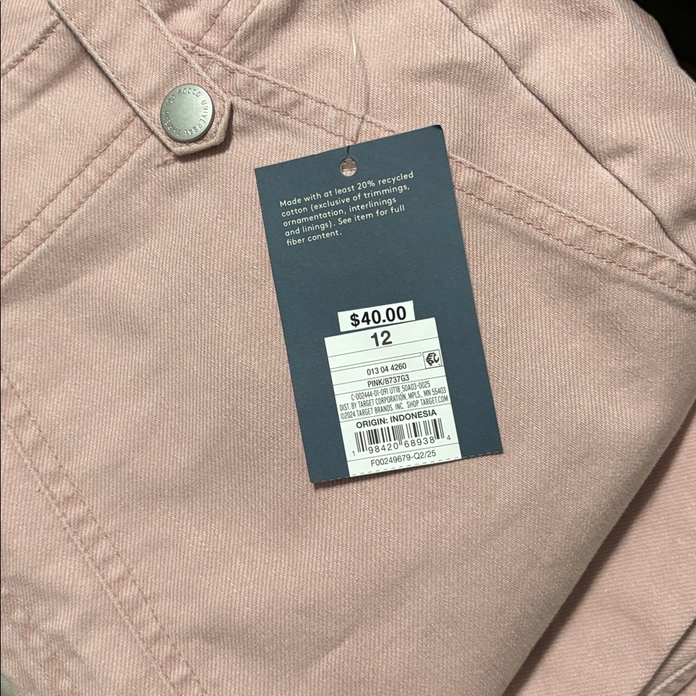 Mid-Rise Straight Leg Cargo Pants - Pink - Picture 2 of 2